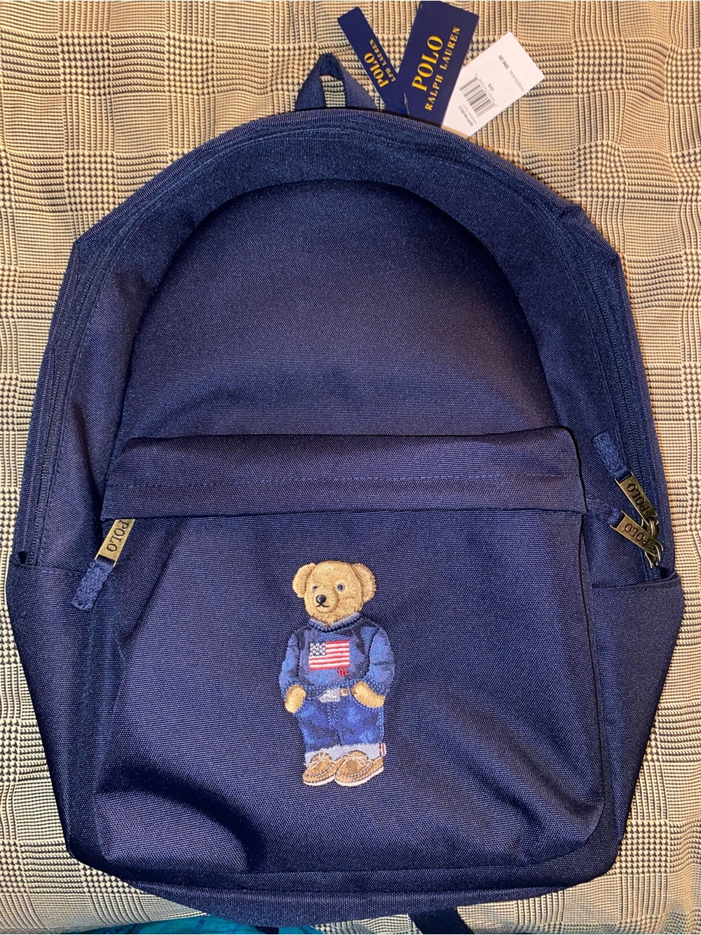 Polo by Ralph Lauren Navy Kids Backpack with Polo Bear Embroidery